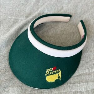 Masters Green and White 2003 Augusta Embroidered Golf Visor